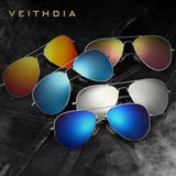 VEITHDIA Brand Unisex Classic Designer Mens Sunglasses Polarized UV400 Mirror Lens Fashion Sun Glasses Eyewear For Men