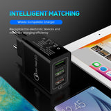Venroii 3 USB Mobile Phone Charger Adapter QC3.0 EU Plug for iPhone XR X Xiaomi Smartphone Fast Charging for Huawei Quick Charge