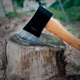WORKPRO Wood Axe 2LB Wooden Handle Axe Outdoor Camping Felling Axe Survival Tomahawk Axe