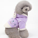 dasda  Warm Dog Clothes Winter Puppy Jacket Cartoon Bear Soft Fleece Pet Cat Clothes Small Dog Coat Chihuahua Shih Tzu Clothing For Dog