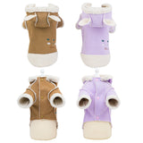 Warm Dog Clothes Winter Puppy Jacket Cartoon Bear Soft Fleece Pet Cat Clothes Small Dog Coat Chihuahua Shih Tzu Clothing For Dog