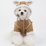 dasda  Warm Dog Clothes Winter Puppy Jacket Cartoon Bear Soft Fleece Pet Cat Clothes Small Dog Coat Chihuahua Shih Tzu Clothing For Dog