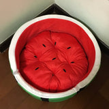 ssss  Watermelon Cat Dog Pet House Sofa Bed Kennel Winter Fleece Warm Dog Puppy Mat Cushion Nest Funny Chihuahua Dog House Bed S, M, L