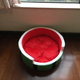 ssss  Watermelon Cat Dog Pet House Sofa Bed Kennel Winter Fleece Warm Dog Puppy Mat Cushion Nest Funny Chihuahua Dog House Bed S, M, L