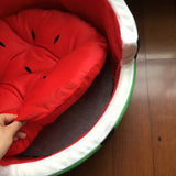 ssss  Watermelon Cat Dog Pet House Sofa Bed Kennel Winter Fleece Warm Dog Puppy Mat Cushion Nest Funny Chihuahua Dog House Bed S, M, L