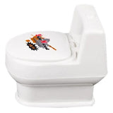 White Screaming Spout Toilet Shape Prank Toy Funny Toy Toilet Gift Novelty Creative Gadgets Quirky Spoof Sprinkler