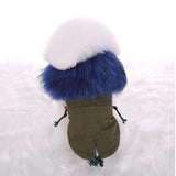 Winter Coat for Dogs Fleece Dog Parkas Teddy Warm Faux Fur Hood Overalls for Dogs  XS S M L XL