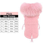 Winter Coat for Dogs Fleece Dog Parkas Teddy Warm Faux Fur Hood Overalls for Dogs  XS S M L XL