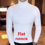 Winter High Neck Thick Warm Sweater Men Turtleneck Brand Mens Sweaters Slim Fit Pullover Men Knitwear Male Double collar