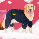 Winter Large Dog Jumpsuit Clothes  labs Big Dog Clothes Coat Waterproof Ski Pet Jacket Coat 3XL-7XL