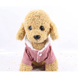 Winter Warm Dog Clothes Dog Coat Pets Clothes Corduroy Jumpsuit Pet Outfit Clothes with Buttons and Pocket for Small Dogs