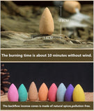 With 20Pcs Incense Cones Incense Burner Backflow Incense Burner Lotus Incense Holder