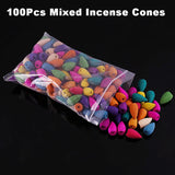 With 20Pcs Incense Cones Incense Burner Backflow Incense Burner Lotus Incense Holder