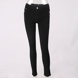 dasda  Woman's Jeans Back Zipper Pencil Stretch Denim Skinny Sexy Jeans High Waist Jeans Ladies Zipper Denim Trousers 2020DGH3