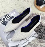 Women Ballet Flats Shoes Slip On Pointed Toe Ladies Casual Shoes Knitting Comfortable Soft Loafers Shoes For pregnant Woman