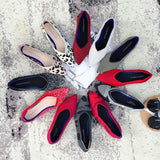 Women Ballet Flats Shoes Slip On Pointed Toe Ladies Casual Shoes Knitting Comfortable Soft Loafers Shoes For pregnant Woman
