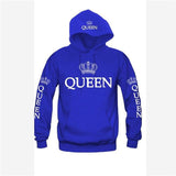 Women Men Hoodies King Queen Printed Sweatshirt Lovers Couples Hoodie Hooded Coat Casual Pullovers Tracksuits