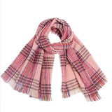 Women's Winter Double-sided tassel lattice Scarf Female Plaid Cashmere Scarves Lady Pashmina Warm Necker Shawls Wraps Bandana