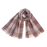 Women's Winter Double-sided tassel lattice Scarf Female Plaid Cashmere Scarves Lady Pashmina Warm Necker Shawls Wraps Bandana