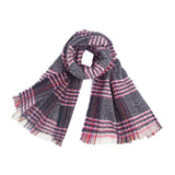 Women's Winter Double-sided tassel lattice Scarf Female Plaid Cashmere Scarves Lady Pashmina Warm Necker Shawls Wraps Bandana