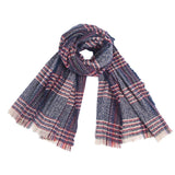 Women's Winter Double-sided tassel lattice Scarf Female Plaid Cashmere Scarves Lady Pashmina Warm Necker Shawls Wraps Bandana