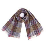 Women's Winter Double-sided tassel lattice Scarf Female Plaid Cashmere Scarves Lady Pashmina Warm Necker Shawls Wraps Bandana
