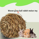 ssss  Woven Grass Pet Odontoprisis Ball Toy Dog Spherical Hay Rabbit Cat