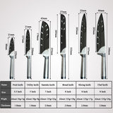 XYj Stainless Steel Kitchen Knives Set Fruit Paring Utility Santoku Chef Slicing Bread Japanese Kitchen Knife Set Accessories