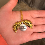 dasda  You Are My Sunshine Sunflower Necklaces For Women Gold Silver Long Chain Can Open Sun Flower Pendant Necklace Fashion Jewelry