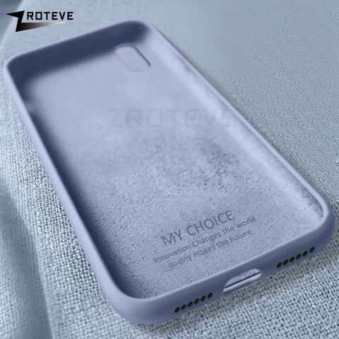 ZROTEVE Cover For iPhone X XS Max Case Luxury Liquid Silicone For Apple iPhone XR Case Smooth Cover For iPhone X S Max Cases - app80