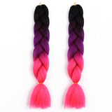 Braiding Hair Afro / Crochet Jumbo 100% kanekalon hair / Kanekalon 2pcs / pack Hair Braids Long Ombre Braiding Hair