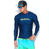 Men's SPF30 UV Sun Protection Quick Dry Long Sleeve Diving Surfing Solid Colored / Stretchy