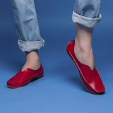 Men's Moccasin Faux Leather / PU(Polyurethane) Fall / Spring & Summer Casual / Preppy Loafers & Slip-Ons Breathable Beige / Red / Blue