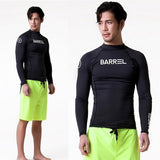 Men's SPF30 UV Sun Protection Quick Dry Long Sleeve Diving Surfing Solid Colored / Stretchy