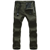 Men's Hiking Pants Softshell Pants Camo Outdoor Windproof Fleece Lining Breathable Quick Dry Autumn / Fall Spring Winter Softshell Pants / Trousers Skiing Hunting Ski / Snowboard Army Green Blue Grey