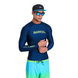 Men's SPF30 UV Sun Protection Quick Dry Long Sleeve Diving Surfing Solid Colored / Stretchy