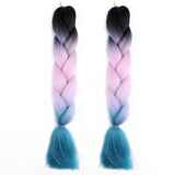 Braiding Hair Afro / Crochet Jumbo 100% kanekalon hair / Kanekalon 2pcs / pack Hair Braids Long Ombre Braiding Hair