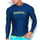 Men's SPF30 UV Sun Protection Quick Dry Long Sleeve Diving Surfing Solid Colored / Stretchy