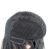 Synthetic Wig / Cosplay Wig Straight Kardashian Style With Bangs Capless Wig Black Natural Black Synthetic Hair Women's Bows Black / Blonde Wig Short