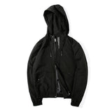 Men's Daily Basic / Street chic Spring / Fall & Winter Regular Jacket, Solid Colored Hooded Long Sleeve Polyester Print Black / Dark Gray / Khaki - app80