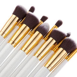 Professional Makeup Brushes Makeup Brush Set 10pcs Portable Travel Eco-friendly Professional Full Coverage Wood Makeup Brushes for Blush Brush Foundation Brush Eyeshadow Brush Concealer Brush Makeup - app80
