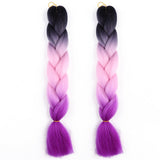 Braiding Hair Afro / Crochet Jumbo 100% kanekalon hair / Kanekalon 2pcs / pack Hair Braids Long Ombre Braiding Hair