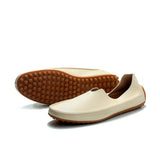 Men's Moccasin Faux Leather / PU(Polyurethane) Fall / Spring & Summer Casual / Preppy Loafers & Slip-Ons Breathable Beige / Red / Blue