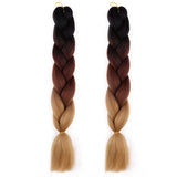 Braiding Hair Afro / Crochet Jumbo 100% kanekalon hair / Kanekalon 2pcs / pack Hair Braids Long Ombre Braiding Hair