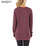 LONG SLEEVE WOMEN T SHIRT CASUAL O-NECK SLIM AUTUMN WINTER WOMEN TEES TOPS LADIES CLOTHES BLACK GRAY TSHIRT  FEMALE STREETWEAR