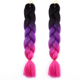 Braiding Hair Afro / Crochet Jumbo 100% kanekalon hair / Kanekalon 2pcs / pack Hair Braids Long Ombre Braiding Hair
