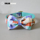 nylon bow dog collar pet leash adjustable dog collar with bow tie for medium big dog labrador collar christmas decorations gift