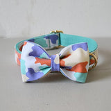 nylon bow dog collar pet leash adjustable dog collar with bow tie for medium big dog labrador collar christmas decorations gift