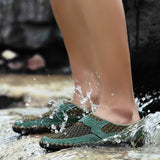 Men's Leather Shoes Leather / Mesh Summer / Spring & Summer Vintage / Casual Loafers & Slip-Ons Non-slipping Brown / Army Green / Blue