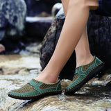 Men's Leather Shoes Leather / Mesh Summer / Spring & Summer Vintage / Casual Loafers & Slip-Ons Non-slipping Brown / Army Green / Blue